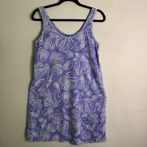 Fresh Produce Women's Sleeveless Purple Seashell Print Dress Size Small - Picture 1 of 5
